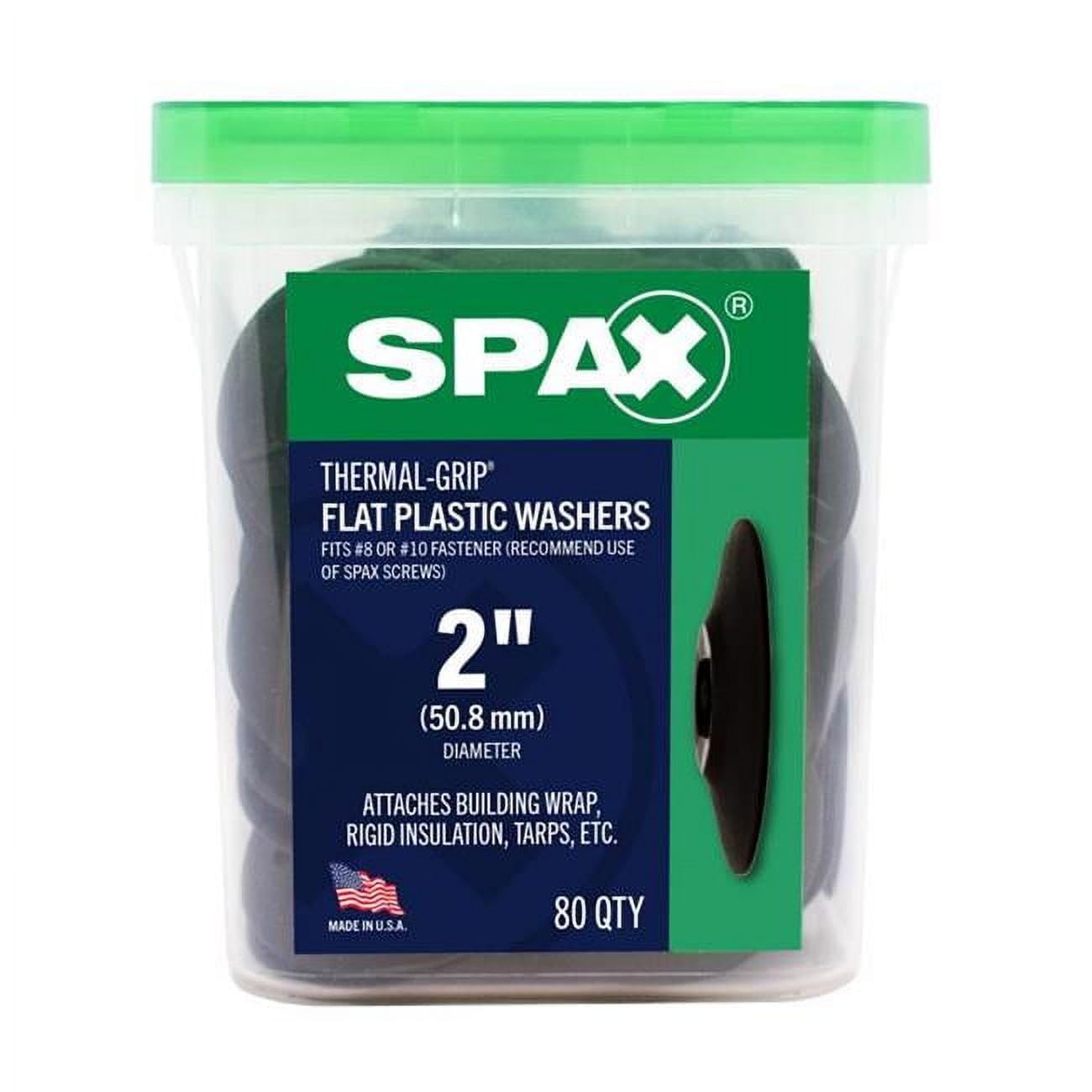 Amazon.com: Spax 5042073 2 in. Thermal-Grip Plastic Flat Washer